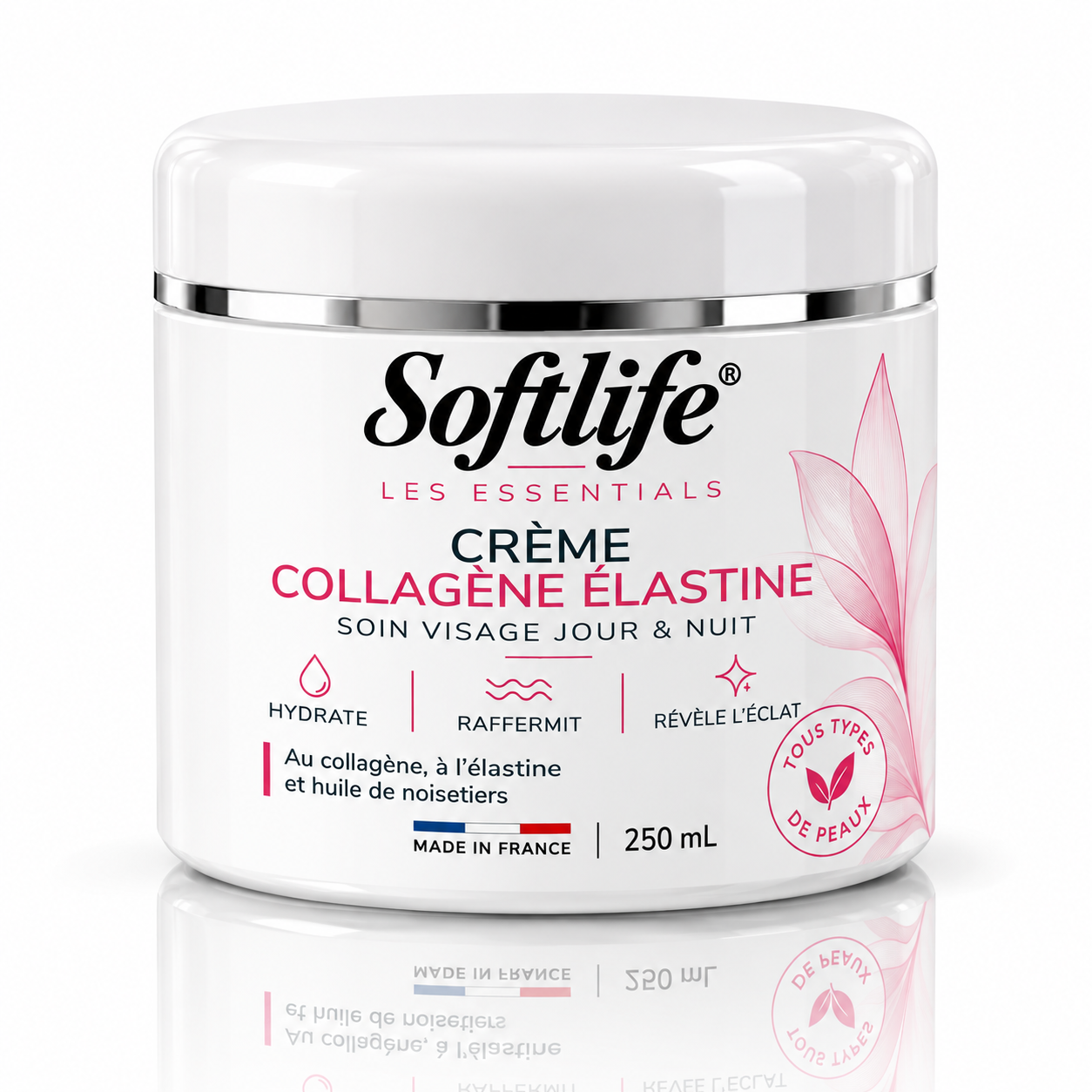 Creme collagene elastine anti rides 250ml